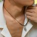 European and American Fashion Sunflower Tiger Stone Bead Necklace Hip-hop Niche High-end Feeling Collarbone Chain Men's Necklace_ipsvogv.com