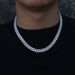 Men's Jewelry 8mm Full Of Zircon Cuban Chain Personality Hip Hop Trendy Bubble Ball Necklace_ipsvogv.com