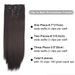 European and American women's 6-piece clip hair extensions 16-card long straight hair seamless hair extensions wig piece_ipsvogv.com