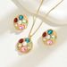 Ladies' jewelry set with inlaid winding design, long necklace pendant, versatile and niche earrings_ipsvogv.com