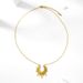 Sun Pendant Layering Necklace - Gold Plated Stainless Steel Clavicle Chain_ipsvogv.com