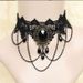 Accessories Women's Neckband Gothic Style Hot Girl Lace Necklace Choker Clavicle Chain Collar_ipsvogv.com