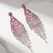 New fashion full diamond tassels high end light luxury style personalized design earrings _ipsvogv.com