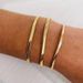 Unisex ins simple stainless steel bracelet ladies gold plated flat snake chain_ipsvogv.com