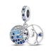 Women's Jewelry Ocean Blue Wind Dolphin Seahorse Pendant Beads White Copper Plated 925 Silver DIY Jewelry Accessories_ipsvogv.com