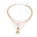 New Natural Irregular Pearl Oval Sun Disk Pendant With Multi Layered Necklace In Bohemian Style_ipsvogv.com
