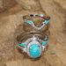Sanjie New Product Fashion Diamond Blue Turquoise Three Piece Ring Set_ipsvogv.com