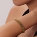 Trndy Mtal Coars Opn Titanium Stl Braclt Womn's Clavicl Waving Snak Bon Chain Jwlry Simpl And_ipsvogv.com