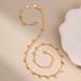 Copper Plated K Real Gold Color Preserving Necklace Handmade Plain Chain Round Rod Mixed Chain Minimalist Small Disc Clavicle Chain_ipsvogv.com