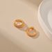 Niche design cross wrapped small circle plain hoop earrings plated with K real gold versatile earrings_ipsvogv.com