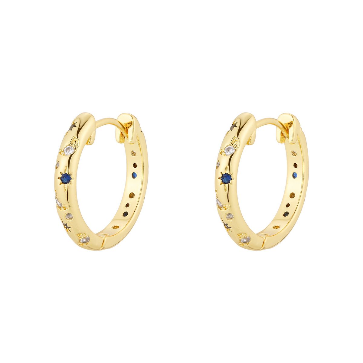 Women's Jewelry Fashion, Ins Personality, Stars And Moons, Diamond Earrings, Ear Buckles_ipsvogv.com