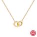 Women's Jewelry S925 Sterling Silver Fashion Simple Double Ring Necklace Fashion Mobius Clavicle Chain Accessories_ipsvogv.com