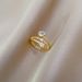 【 Real Gold 】 Love Star Full Diamond with Adjustable Opening, Simple Handmade Ring, Couple's Pair Ring_ipsvogv.com