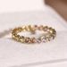 Cao Shi's Simple And Colorful Ring With Exquisite Zircon Inlay For Women, Daily Sweet Jewelry_ipsvogv.com
