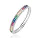 Unisex Hip Hop 8mm Colorful Bracelet Hidden Buckle Female Niche Light Luxury Ladder Square Zircon Personality Trend Accessories_ipsvogv.com