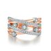 Unisex New Diamond Micro inlaid Zircon Ring Creative Women's Cross color Jewelry_ipsvogv.com