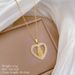 Titanium Steel 【 】 Heart-Shaped Portrait Diamonds, Light Luxury Temperament, Gorgeous Full Of Diamonds Necklace, Women's 【 】 , Temperament, Necklace,_ipsvogv.com