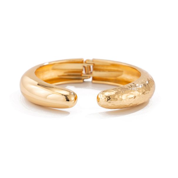 Fashionable Ins Metal Irregular Knock Pattern Design Sense Spring Buckle Bracelet_ipsvogv.com