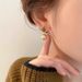 Women's Jewelry Retro Champagne Pearl Earrings Light Luxury High End Design Fashion Temperament Enamel Drip Glaze Earrings_ipsvogv.com