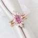 Sanjie's New Product Temperament Simulation Powder, Tourmaline Zircon Full Diamond Colorful Treasure Ring, Women's Rose_ipsvogv.com