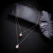 Fashionable And Minimalist Gold Shell With Micro Diamond Inlay Double-layer Necklace Jewelry_ipsvogv.com