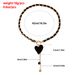 Wrapped Flannel Black Love Fritillary Necklace Female, Cold Wind Collarbone Chain Fringed Necklace_ipsvogv.com