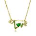 Temperament Sweet And Smart LOVE Copper Plated Gold Necklace Live Broadcast Korean Version Of Girls Pendant Clavicle Chain Girlfriends_ipsvogv.com