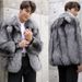 Men's clothing Autumn-winter fur men's coat Fashion casual silver fox fur coat thickened to keep warm_ipsvogv.com