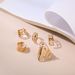 New Hollow Simple Patterned Joint Ring, Flower Leaf 5-piece Set Of And Rings_ipsvogv.com