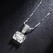 S925 Sterling Silver Necklace For Women Fashion Classic D Color Moissanite 1 Carat Angel Kiss Clavicle Necklace_ipsvogv.com