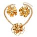 Simple, fashionable, light luxury flower exaggerated female personality, earrings with niche design, versatile necklace_ipsvogv.com