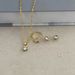 Simple jewelry set fashionable and versatile zircon necklace earrings ring bracelet four piece jewelry_ipsvogv.com
