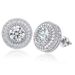 Popular Sterling Silver Round Full Zircon Hip Hop Personality Earrings Men And Women Trendy Earrings_ipsvogv.com