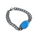 Indian Style For Men Stainless Steel Cuban Chain Blue Resin Salman Khan Bracelet_ipsvogv.com