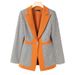 Women's Clothing high-end slim slimming heavy work sequins professional Plaid color matching suit_ipsvogv.com