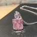 Cao Shi's Sugar Necklace, Peach Blossom Transportation Trend, Exquisite Square Pendant, And Accessories_ipsvogv.com