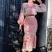Women'S Autumn New Bohemian Printed Top Mid-Length Covered Arm Skirt Suit for Women_ipsvogv.com