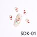 8pcs Christmas Snowflake Snowman Tree Hat Gift Nail Decoration DIY Nail Art Ornaments Alloy Resin Nail Art Accessories_ipsvogv.com