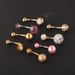 new arrival 8PCs navel ring suit zircon navel nail navel buckle piercing jewelry_ipsvogv.com