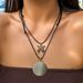 retro log piece antique style necklace butterfly ethnic long beaded wax thread sweater chain jewelry_ipsvogv.com