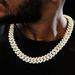 New Classic 14mm Cuban Chain Alloy Full Diamond Hip Hop Style Gold Plated Necklace For Men And Women Bracelet_ipsvogv.com