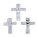 Men's Fashion Cross Pendant Necklace With Love Heart & Zircon, 61cm Silver Chain, Trendy Hip Hop Jewelry Cross Love Zircon Pendant Fashion Necklace_ipsvogv.com