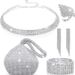 Bride earrings, necklaces, rings, bracelets set, trendy new set, classic tassel with new dumpling bag_ipsvogv.com