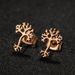 creative personality tree of life earrings Bohemian style gold color preserving electroplating jewelry_ipsvogv.com