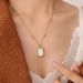 Magic Mirror Rose Flower Necklace - Stainless Steel Floral Pendant Jewelry For Women_ipsvogv.com