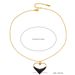 Trend explosive temperament with love hollowed-out black diamond necklace earrings set for women_ipsvogv.com