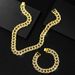 New Cuban Chain Hip Hop Bubble U-shaped Men's Necklace Bracelet Rap Singer Same Style Exaggerated Jewelry_ipsvogv.com