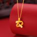 Store Same Style Gilded Ribbon Pendant Vietnam Sand Design Sense Ancient Gold Five-Pointed Star Necklace_ipsvogv.com
