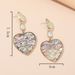 Women’s Jewelry Set Fashion Exaggerated New Geometric Diamond Abalone Inlaid Big Heart Earrings For Women Fashion Earrings Temperament Vacation_ipsvogv.com