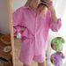 Women's Clothing Versatile Shirt Elastic Waist Shorts Cotton Linen Two Piece Set_ipsvogv.com